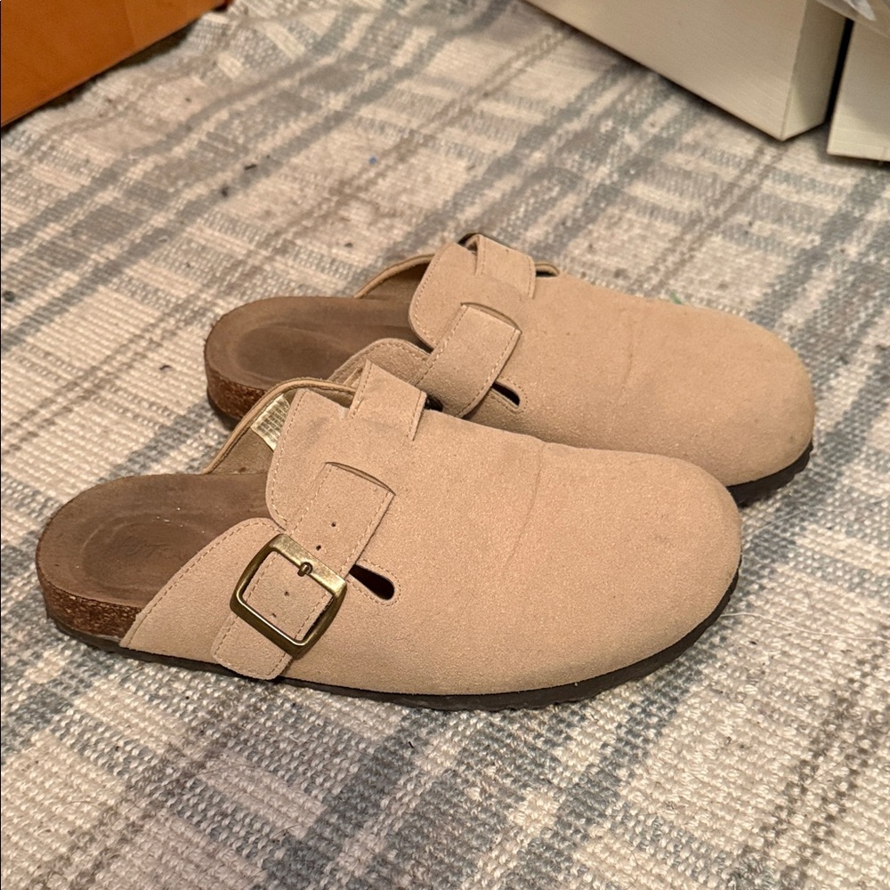 Tan potato shoes